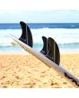 Set de Quillas Thruster FCS II Mick Fanning GFF Smoke/White Medium