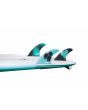 Quillas para tabla de surf Futures FAM1 Honeycomb Turquesa y Azul Marino Tri-Fins Medium Thruster Set up