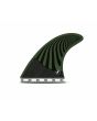 Quillas para tabla de surf Futures Pyzel Honeycomb w/Carbon Tri-Fins Talla M color verde y rojo quilla central