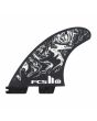 Quillas para tabla de surf FCS II Filipe Toledo Performance Core Tri-Fins Negro-Blanco Talla M exterior