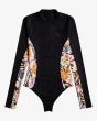Licra de manga larga Billabong Surf Capsule UPF 50+ negra floral para mujer