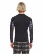 Hombre con Licra de manga larga Volcom VTV Jack Robinson LS Rashguard UV 50+ Negra posterior