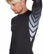 Hombre con Licra de manga larga Volcom VTV Jack Robinson LS Rashguard UV 50+ Negra tejido elástico