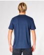 Hombre con camiseta de manga corta Rip Curl Corp Icon Tee azul marino posterior