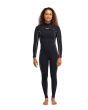 Mujer con Traje de surf Roxy 4/3 Elite Xtra Stretch con cremallera en el pecho color negro