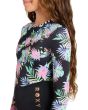 Niña con Licra de surf tipo bañador entero de manga larga Roxy Girl Active Onesie color Antracita Floral estampado
