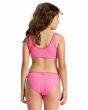 Niña con bikini bralette Roxy Aruba Rosa posterior
