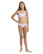 Niña con Bikini Bralette Roxy Girl Solid Active Violeta conjunto