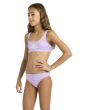 Niña con Bikini Bralette Roxy Girl Solid Active Violeta lateral