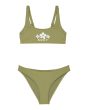 Bikini bralette Roxy Girl Solid Active verde Oil Green para niña 6-16 años