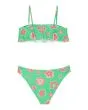 Bikini con volantes Roxy Tropicool Verde con estampado floral para niña 8-16 años posterior