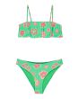Bikini con volantes Roxy Tropicool Verde con estampado floral para niña 8-16 años