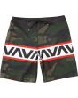 Bañador RVCA Bruce II Trunk 19" Verde Camo para hombre