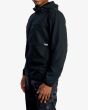 Hombre con chaqueta deportiva cortavientos RVCA Yogger II Negra izquierda