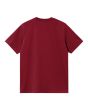 Camiseta de manga corta Carhartt WIP Chase Scarlet-Gold para hombre vista trasera