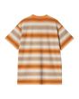 Camiseta de manga corta Carhartt WIP Dashner Stripe Pumpkin Naranja para hombre posterior