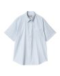 Camisa de manga corta Carhartt WIP Phelps Shirt Azul a rayas para hombre