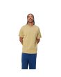 Hombre con camiseta de manga corta Carhartt WIP Script 
 Embroidery Beige con logo Blanco