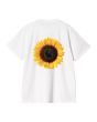 Camiseta orgánica Carhartt WIP Sunflower Blanca con estampado de girasol en la espalda para hombre