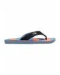 Sandalias Quiksilver Molokai Layback azules, rojas y negras para hombre lateral