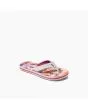 Chanclas Reef Kids Ahi Coral Pineapples tono coral para niña frontal