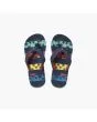 Chanclas Reef Kids Ahi Navy Palms Stripe azul marino para niño