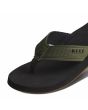 Sandalias Reef The Layback color negro y verde oliva para hombre correa de dedo