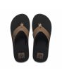 Sandalias Reef The Layback Negro-Marrón Tostado para hombre plantilla acolchada