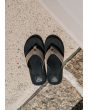 Sandalias de dedo Reef The Layback color Black-Tan para hombre