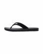 Chanclas Volcom Jack Robinson negras y blancas para hombre izquierda