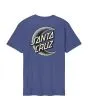 Camiseta orgánica de manga corta Santa Cruz Crescent Moon Chest azul para hombre estampado lunar trasero