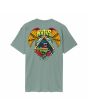 Camiseta de manga corta Santa Cruz Natas SC Panther color verde grisáceo para hombre estampado posterior