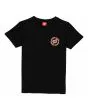 Camiseta de manga corta Santa Cruz Youth Flame Ringed Dot negro para niño/a 6-14 años frontal