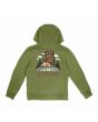 Sudadera con capucha Santa Cruz Youth Screaming Grizzly Verde Iguana para niño/a 6-14 años