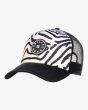 Gorra de malla Billabong Scope Trucker para chicos de 8 a 14 años negra frontal