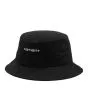 Gorro de pescador Carhartt WIP Script Bucket Hat Negro con logo blanco Unisex 