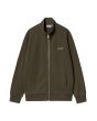 Sudadera con cremallera Carhartt WIP Script Embroidery Jacket Verde Ciprés-Blanco para hombre