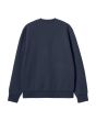 Sudadera Carhartt WIP Script Embroidery Sweat Air Force Blue - White para hombre posterior