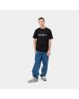 Hombre con camiseta de manga corta Carhartt WIP Script negra frontal