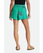 Mujer con bermudas Brixton Paradise short Verdes posterior