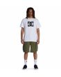 Hombre con Bermudas Cargo DC Shoes Tundra Walkshort 22" verdes frontal 