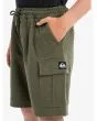 Niño con Short cargo Quiksilver Taxer Verde Militar bolsillo lateral