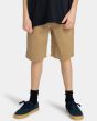Niño con bermudas tipo chino Element Howland Classic caqui