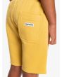 Pantalón corto de felpa Quiksilver Easy Day amarillo para niño bolsillo posterior