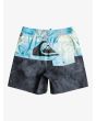 Bañador Quiksilver Butt Logo Volley 14" Boy Negro para niños de 8 a 16 años posterior