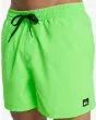 Hombre con Bañador Quiksilver Everyday Solid Volley 15'' Verde Lima cintura elástica y cordón