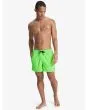 Hombre con Bañador Quiksilver Everyday Solid Volley 15'' Verde Lima pierna recta