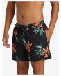 Hombre con  Bañador Quiksilver Everyday Mix Volley 15'' Negro cintura elástica