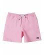 Short de natación Quiksilver Everyday Solid Volley 15'' Rosa para hombre