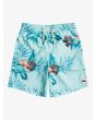 Bañador de natación Quiksilver Paradise Express Volley Youth 15" azul floral para chicos de 8 a 16 años
